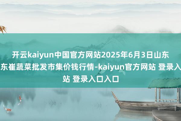 开云kaiyun中国官方网站2025年6月3日山东宁津县东崔蔬菜批发市集价钱行情-kaiyun官方网站 登录入口入口
